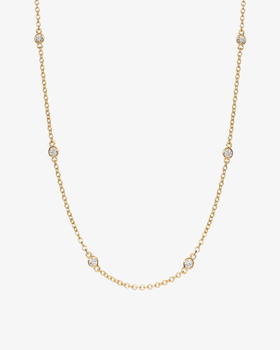 Multi Bezel Set Necklace